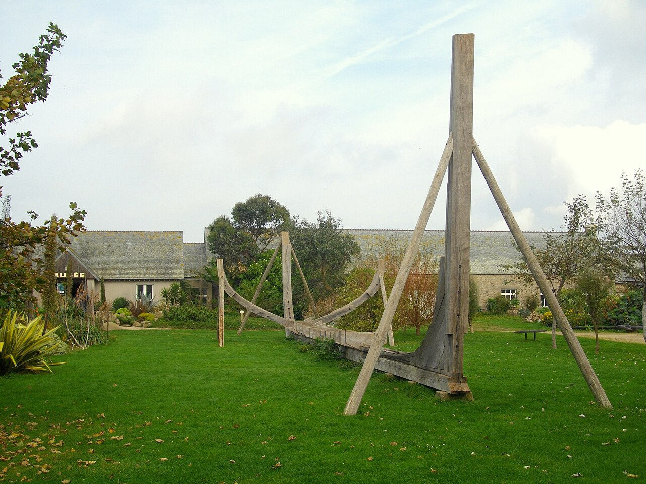 Une reconstitution de quille de frégate photographiée au musée maritime de Tatihou en 2011.